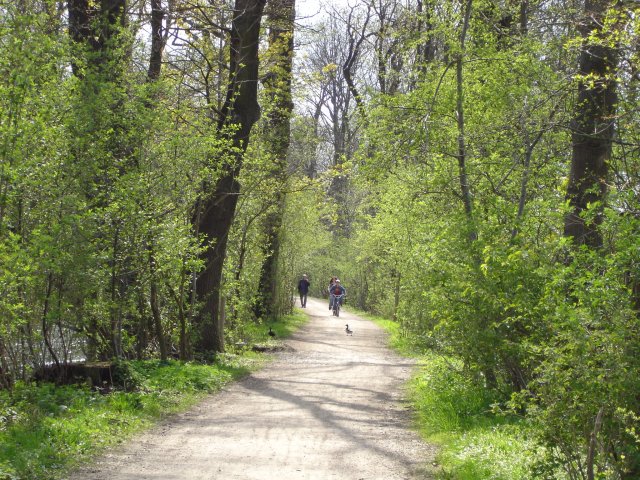 Radfahren am Würmkanal
